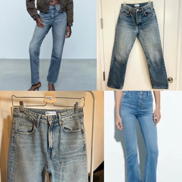 NEW 4 PAIRS of ZARA Jeans - Bundle - Picture 1 of 9